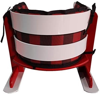 Snow Sled for Toddlers, with Cushion Pad and Seat Belt Red