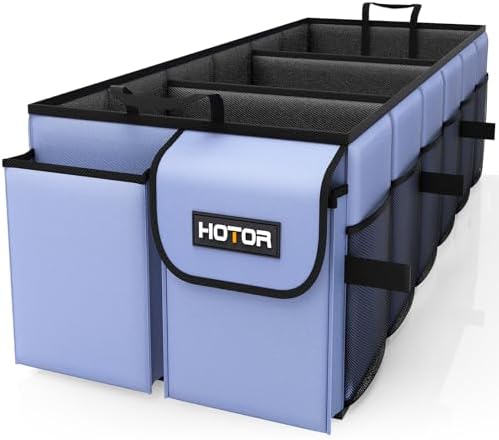HOTOR Trunk Organizer - Foldable Car Organizer for SUVs & Sedans Storage