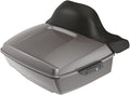 Advanblack Road Glide Tour Trunk Pack Billet Silver King Tour Trunk Pack Luggage +Wrap-Around Backrest Pad for '97-'25 Harley Touring Road King Street Glide Electra Glide CVO models