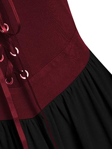 CHARMMA Women's Plus Size Butterfly Sleeve Gothic Halloween Dress