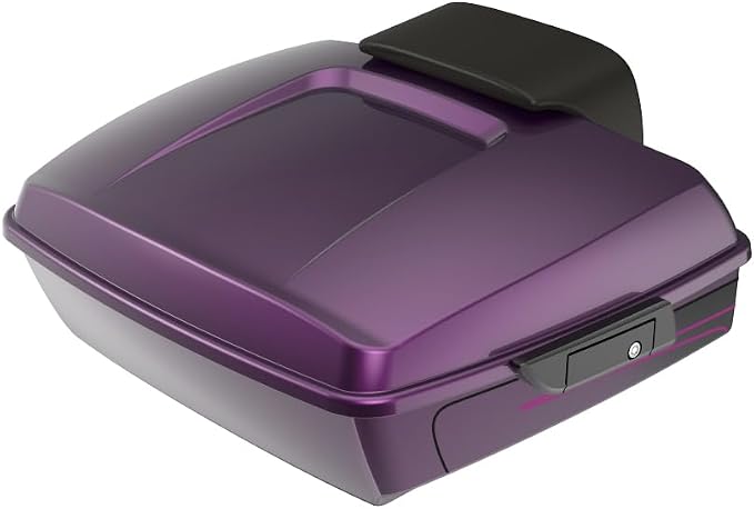 Advanblack 2025 RG Tour Trunk Pack Poison Berry Chopped Tour Trunk Pack Backrest Pad for '97-'25 Harley Touring Road King Street Glide Electra Glide CVO models