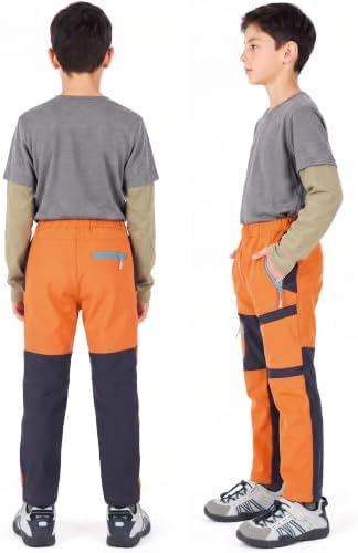 Boys Snow Pants Waterproof Fleece Lined Winter Ski Pants for Kids