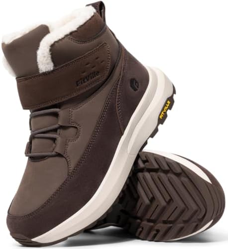 FitVille Womens Wide Snow Boots Fur Lined Boots for Women Winter Warm Boots Wide Width Womens Outdoor Snow Booties