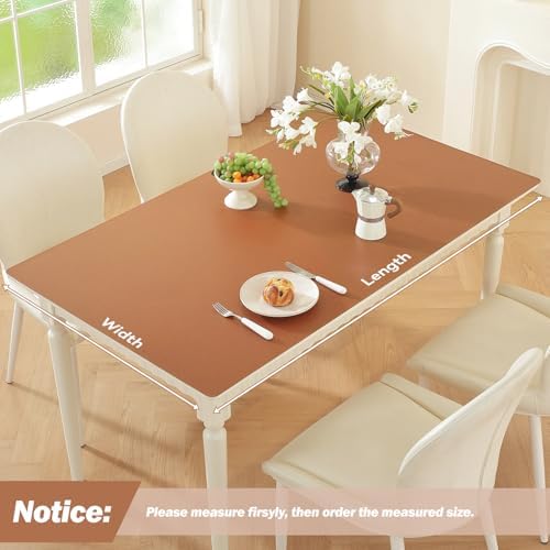 OstepDecor 30 x 72 in Brown Table Protector 1.5mm Thick Plastic Table Cover
