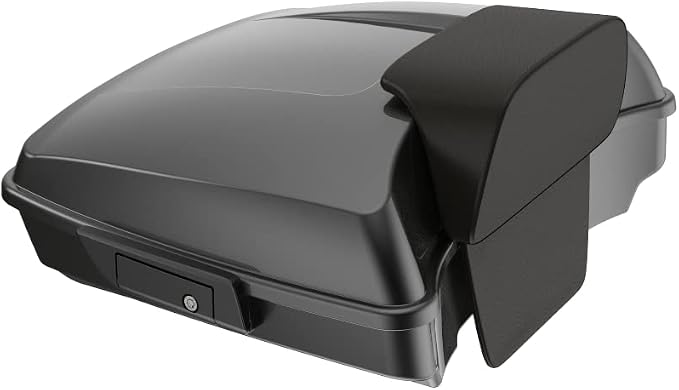 Advanblack Road Glide Tour Trunk Pack Gray Haze Razor Tour Trunk Pack Backrest Pad for '97-'25 Harley Touring Road King Street Glide Electra Glide CVO models