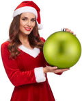Threan 8 Inch Lime Green Matte Large Christmas Ball Ornament