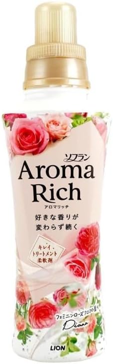 Soflan Fabric Clothing Softener Aroma Rich Assorted Set, Set of 4 Scents, 16.2oz (480 ml)×4, Long-Lasting Fragrance, Made in Japan - Yummy-Yamaguchi Original Wipe Included