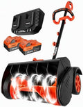 VOLTASK 48V 16-Inch Electric Snow Shovel with Wheels, 1200W Brushless Motor