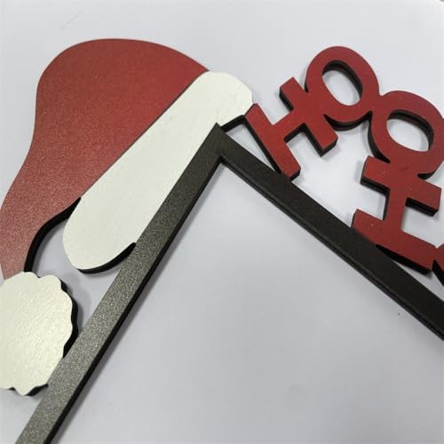 Christmas Door Topper Holiday Home Decor Funny Snowman Santa Claus Top Door Frame Corner Sign Decorations, Windows Walls DIY Craft for Christmas Party Ornament (Santa Hat)
