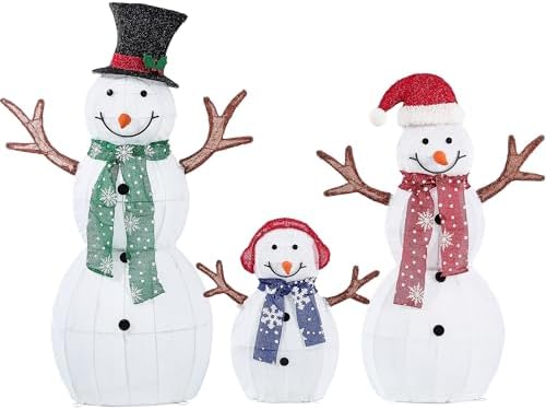 43" Snowman Lighted Outdoor Christmas Decorations