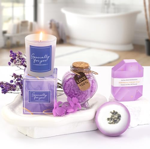 Spa Gifts for Women, Lavender 16 Pcs Birthday Gift for Women