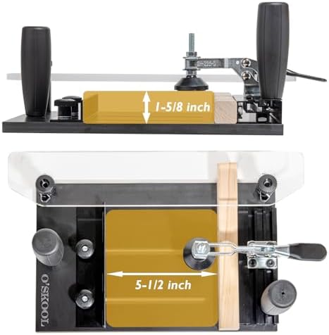 O'SKOOL Rail Coping Sled Router Table Jig, Fits 5-1/2" x 1-5/8"Stock