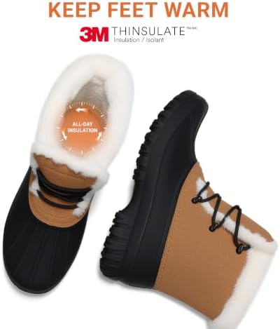 DREAM PAIRS Women's Winter Duck Snow Boots