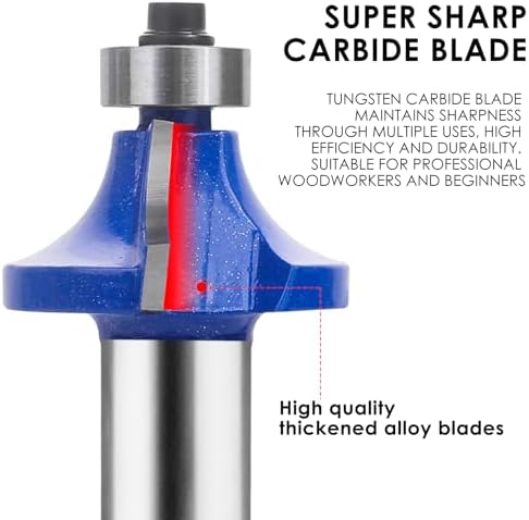 BAIDETS Router Bits Set 1/2 Inch Shank, 24 Pieces 1/2" Router bits Tungsten Carbide Wood Router Bits, Woodwork Tools, for Professional and Beginners Carpenter
