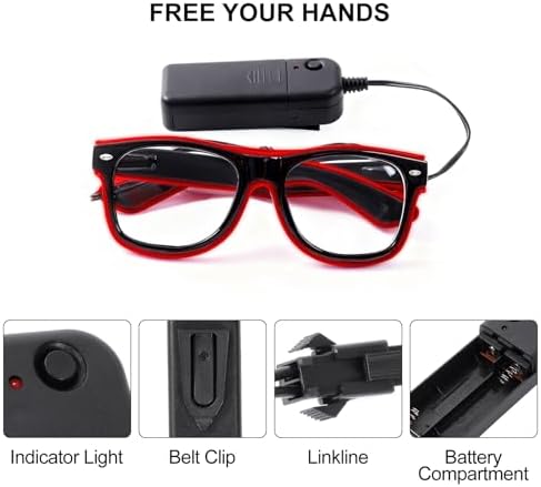 Vanderdyken Stick Figure Costume Kids Light up Stickman Costume Glow in the Dark Halloween Outfit for Boys and Girls