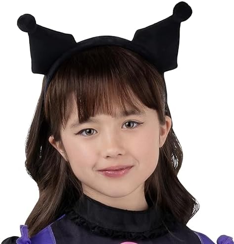 Hello Kitty and Friends Kuromi Official Youth Halloween Dress - Premium Quality Printed Dress with Headband