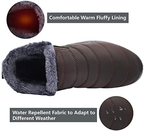 JOINFREE Winter Snow Boots for Women Men Anti-Skid House Shoes Ankle Boots Indoor Outdoor