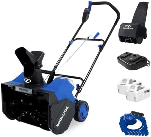 Snow Joe 48V Cordless Snow Blower Kit with Cover & Scraper, 24V-X2-SB18-TV1