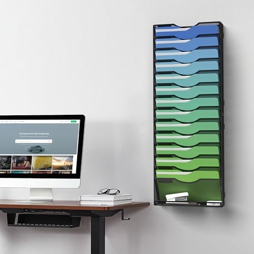 Kuntine.B Wall File Organizer Office Hanging Magazine Holder Wall File Organizer for Office Home