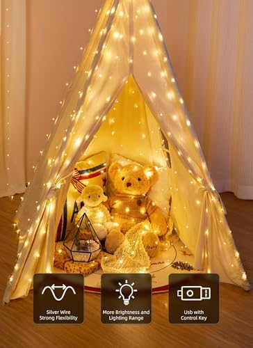 Brightown 2 Pack 300 LED Fairy Curtain Lights, 9.8ft x 9.8ft String Lights