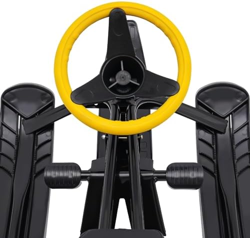 Ski Sled Slider Board, Twin Brakes Sled Snow Scooter with Flexible Steering Wheel, Heavy-Duty Snow Bike for Kids Age 3-15, Load-Bearing Capacity 220.5lbs