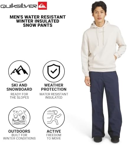 Quiksilver Men's Water Resistant Winter Insulated Snow Pants