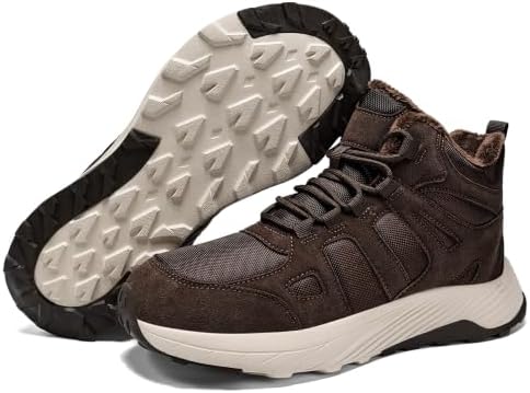 Winter Boots for Men and Women, Warm Fur-Lined Snow Boots with Slip-Resistant Outsole, High-Top Hiking Boots for Outdoor Walking and Cold Weather