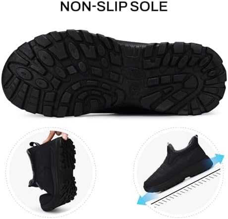 SHIBEVER Winter Snow Boots for Women: Slip On Ankle Fur Lined Warm Boot