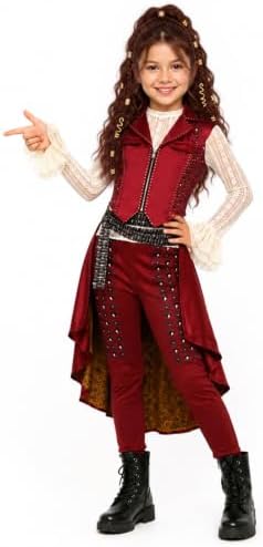 Kids 3 Pieces Set Villain Pirate Princess Hazel Outfits 4-12Y