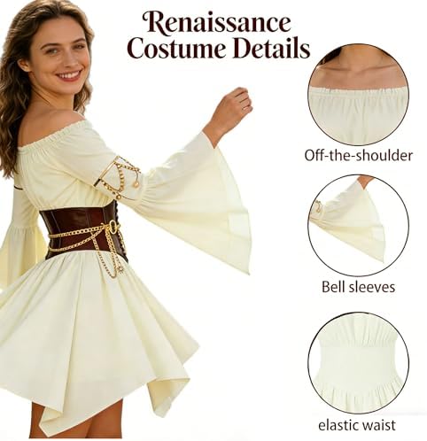 Renaissance Costume Women Pirate outfit Ren Fairy Dress Halloween Costume