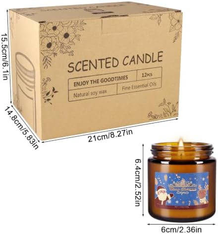 24 Pack Christmas Scented Candle Gift Set, Jar Candle Set (3.5 oz)