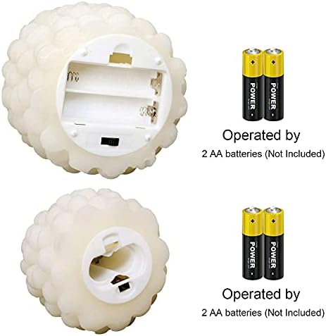 Wondise Pine Cone Flickering Flameless Candles with Remote and Timer