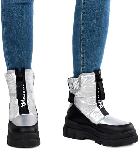 Women's Warm Insulated Fashion Winter Boots, Mid-Calf Waterproof Snow Boots