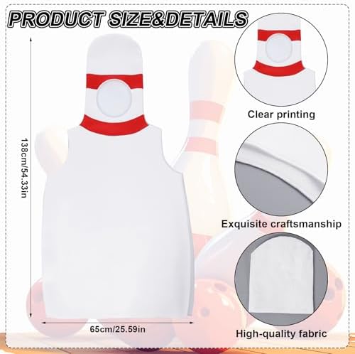 Newcotte 2 Pcs Funny Halloween Bowling Pin Adult Costumes Set for Couples