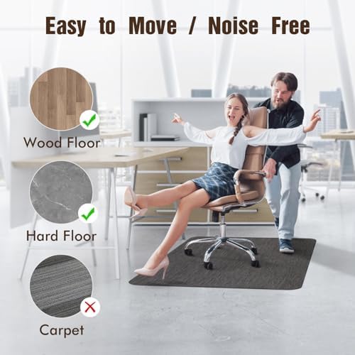 Blvornl Office Chair Mat for Hardwood Floor, Computer Chair Mat, 45"x 53"