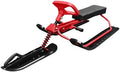 TOPINCN Snow Racer Sled, HDPE Material, Steering Wheel and Twin Brakes, for Kids and Teens, Size 47.2 X 19.7 X 15 in