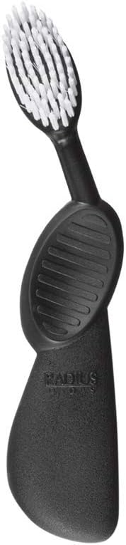 RADIUS Toothbrush Flex Brush Left Hand Black/White 1 Unit| Designed to Improve Gum Health and Reduce The Risk of Gum Disease (Pack of 2)