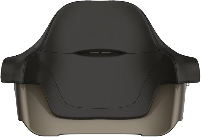 Advanblack Road Glide Tour Trunk Pack River Rock Gray King Tour Trunk Pack Luggage +Wrap-Around Backrest Pad for '97-'25 Harley Touring Road King Street Glide Electra Glide CVO Models