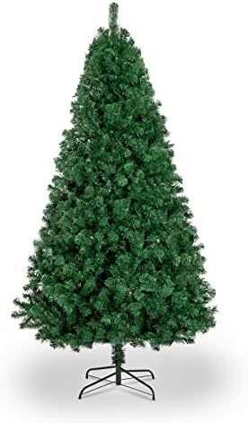 VINGLI 7ft Prelit Half Christmas Tree, 230 Warm Lights, 881 Tips