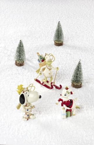 Lenox Snoopy Tangled in Lights Ornament