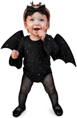 Halloween Baby Bat Costume for Toddler Girl Kids Halloween Party Outfit
