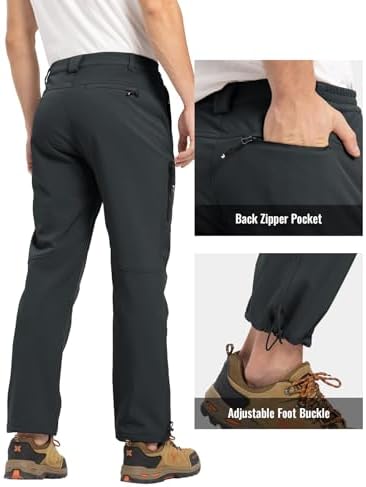Rdruko Men's Snow Pants Waterproof Ski Pants Insulated Trousers