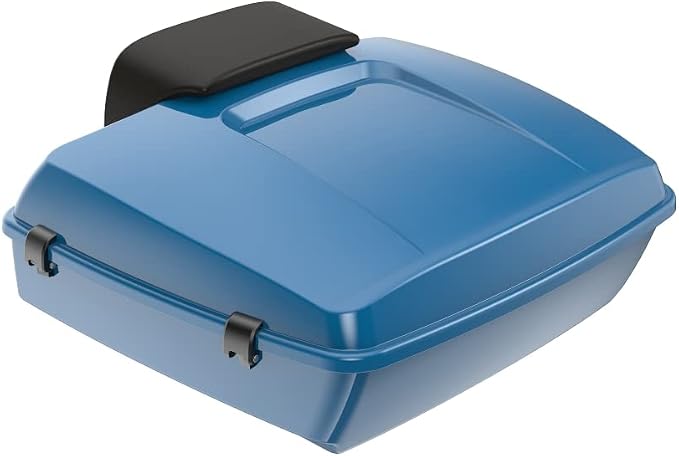 Advanblack Road Glide Tour Trunk Pack Billiard Teal Chopped Tour Trunk Pack Backrest Pad for '97-'25 Harley Touring Road King Street Glide Electra Glide CVO models