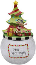 Appletree Design Cookie Jar with Seasonal Design, Ceramic/Glass, 6 by 10-5/8 by 6-Inch