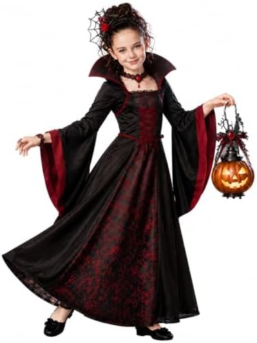 Girls Vampire Princess Dress Costume Halloween Costumes for Kid Age 3-12