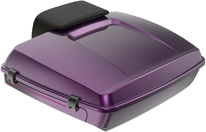 Advanblack Road Glide Tour Trunk Pack Poison Berry Razor Tour Trunk Pack Backrest Pad for '97-'25 Harley Touring Road King Street Glide Electra Glide CVO Models