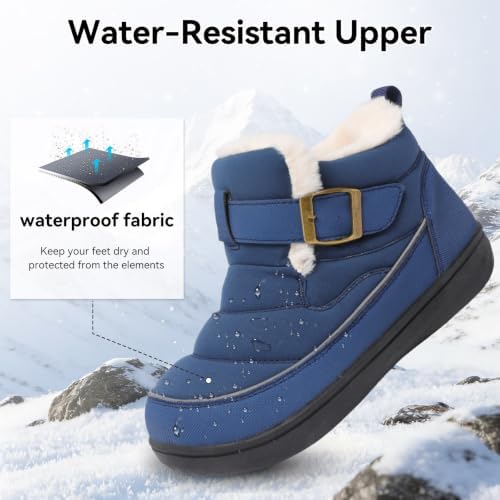 XIHALOOK Womens Snow Boots Winter Waterproof Mid-Calf Boots