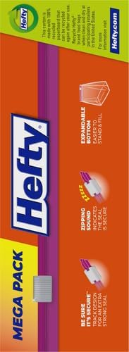 Hefty Slider Storage Bags, Quart Size 78 Count (Pack of 4)