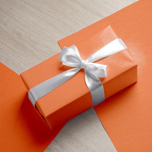 OHOME Orange Tissue Paper - 100 Sheets Fall Decorations for Home | Thanksgiving Decor for Gift Bags,Autumn Harvest Bulk Wrapping Paper for Friendsgiving Halloween Party Supplies