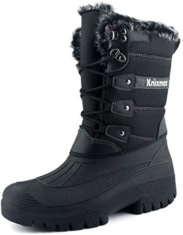 Knixmax Women's Waterproof Mid-Calf Winter Snow Boots US 6-11